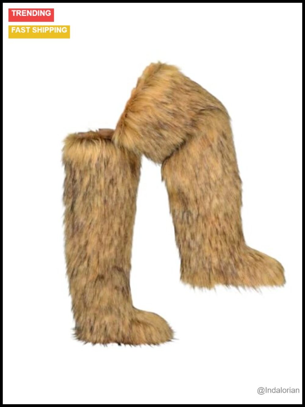 Faux Fur Thigh High Over The Knee Boots Plush Lined Flat Winter